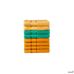 Set 8 Prosoape Baie,100% Bumbac, Dimensiune 70x130 Cm, 400 GSM,Multicolor, Natural Harmony.