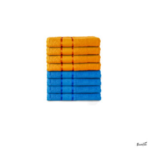 Set 8 Prosoape Baie, 100% Bumbac, Dimensiune 70x130 Cm, 400 GSM, CoralSky
