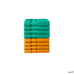 Set 8 Prosoape Baie, 100% Bumbac, Dimensiune 70x130 Cm, 400 GSM,Multicolor, SunnyGarden
