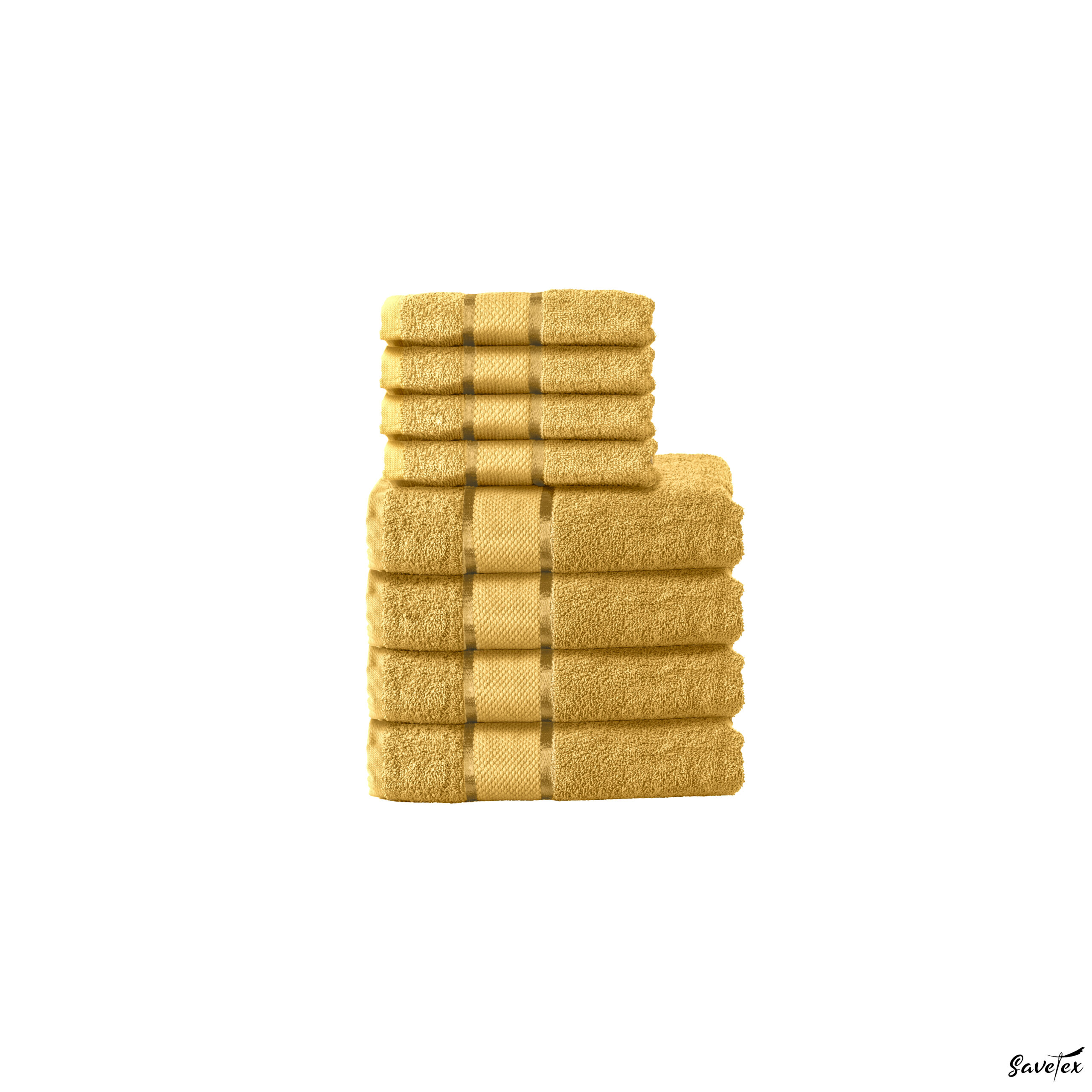 Set 8 Prosoape, 100% Bumbac, 4*50x90cm, 4*70x130cm, 400 GSM, Culoare Bej