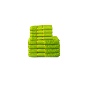 Set 8 Prosoape, 100% Bumbac, 4*50x90cm, 4*70x130cm, 400 GSM, Culoare Lime