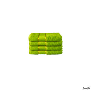 Set 4 Prosoape Baie, 100% Bumbac, Dimensiune 70x130 Cm, 400 GSM, Culoare Lime