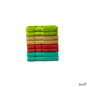 Set 8 Prosoape Baie, 100% Bumbac, Dimensiune 70x130 Cm, 400 GSM,Multicolor, Radiant Blend