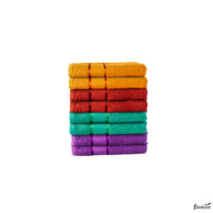 Set 8 Prosoape Baie, 100% Bumbac, Dimensiune 70x130 Cm, 400 GSM, Multicolor, Forest Flame