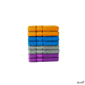 Set 8 Prosoape Baie, 100% Bumbac, Dimensiune 70x130 Cm, 400 GSM, Multicolor, Natural Echo