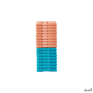 Set 12 Prosoape Baie, 100% Bumbac, Dimensiune 70x130 Cm, 400 GSM, Multicolor, Coral Breeze