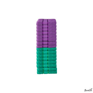 Set 16 Prosoape Baie, 100% Bumbac, Dimensiune 70x130 Cm, 400 GSM, Multicolor, Natural Bliss