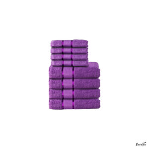 Set 8 Prosoape, 100% Bumbac, 4*50x90cm, 4*70x130cm, 400 GSM, Culoare Mov