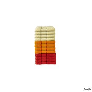 Set 12 Prosoape Baie, 100% Bumbac, Dimensiune 70x130 Cm, 400 GSM, Multicolor, RedMood