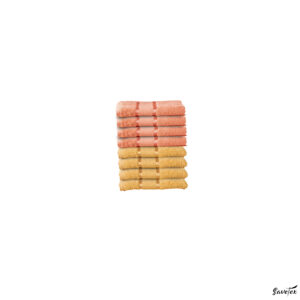Set 8 Prosoape Baie, 100% Bumbac, Dimensiune 70x130 Cm, 400 GSM, Multicolor, Peach+Portocaliu