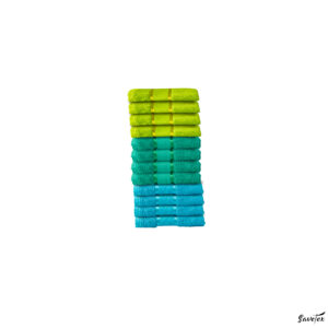 Set 12 Prosoape Baie, 100% Bumbac, Dimensiune 70x130 Cm, 400 GSM, Multicolor, Blue Nature