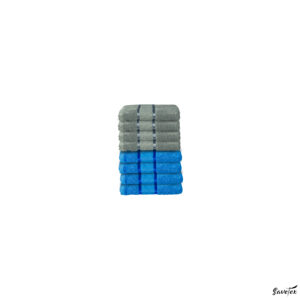 Set 8 Prosoape Baie, 100% Bumbac, Dimensiune 70x130 Cm, 400 GSM, Multicolor, Gri+Albastru