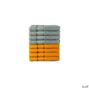 Set 8 Prosoape Baie, 100% Bumbac, Dimensiune 70x130 Cm, 400 GSM,Multicolor, SunAsh